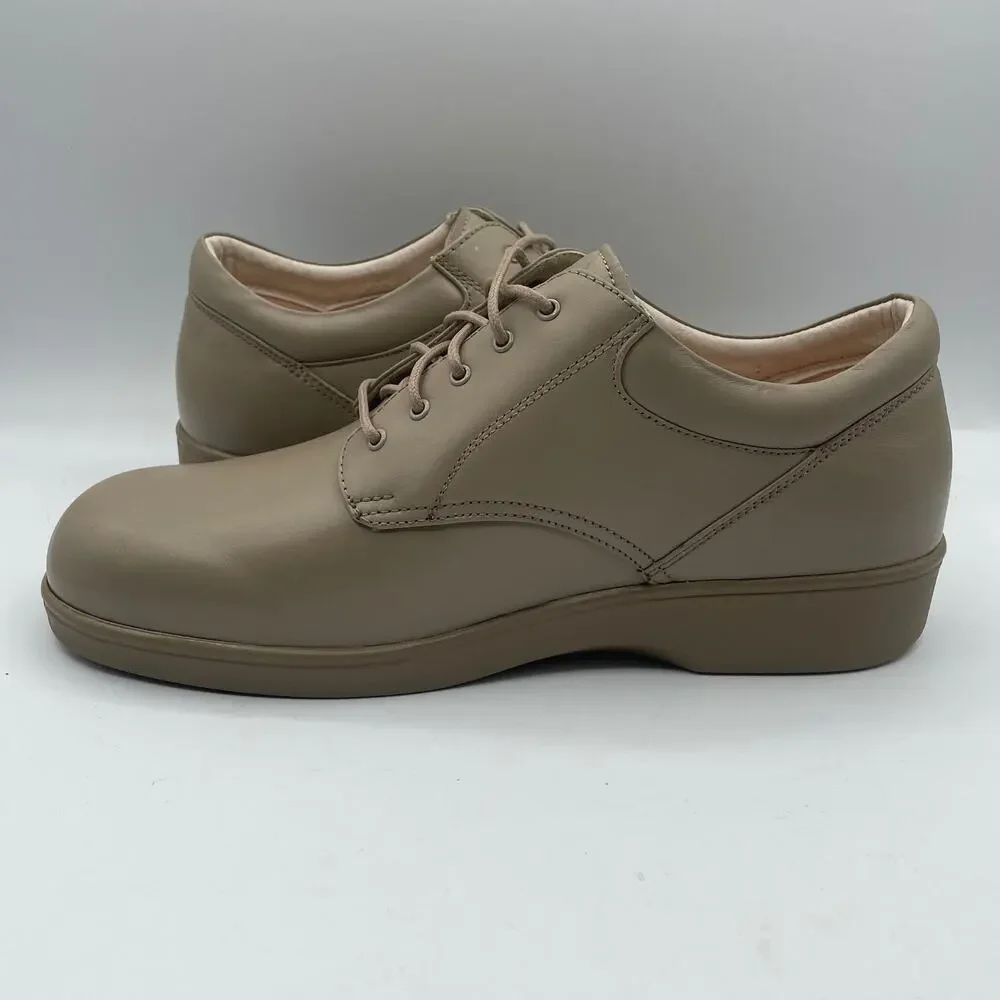 Apex 1274W Ambulator Lace Up Oxford Tan Diabetic Comfort Shoes Womens Size 10